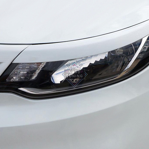 Накладки на фары широкие KIA Rio 3 2015-2017